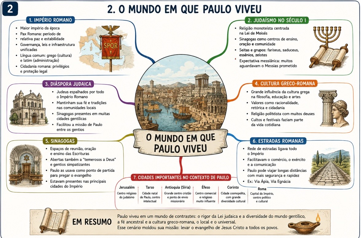 Mapa mental 2: o mundo em que Paulo viveu